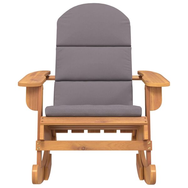 vidaXL Sedia a Dondolo Adirondack con Cuscini Legno Massello di Acacia