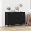 vidaXL Credenza Rovere Nero 104 x 35 x 70 cm Legno multistrato