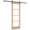 vidaXL Porta scorrevole ORKDAL Naturale e Nero 73,5 x 198,5 cm