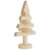 vidaXL Alberi di Natale Decorativi in Legno 2pz 30cm Massello di Pino
