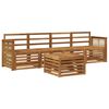 vidaXL Set di divani da esterno 5 pz Naturale Legno di Acacia Massello
