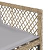 vidaXL Set Pranzo da Giardino 11 pz con Cuscini Beige Misto Polyrattan