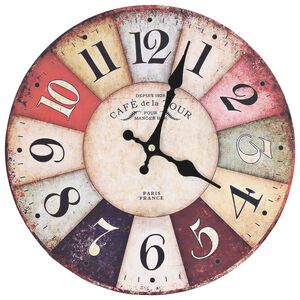 vidaXL Orologio da Parete Vintage Multicolore 30 cm