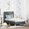 vidaXL Struttura letto per bambini con testata Grigio scuro