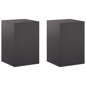 vidaXL Supporto per piante 2 pcs Nero 40 x 40 x 60 cm Acciaio