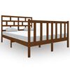 vidaXL Giroletto senza Materasso Ambra in Legno Massello 140x190cm