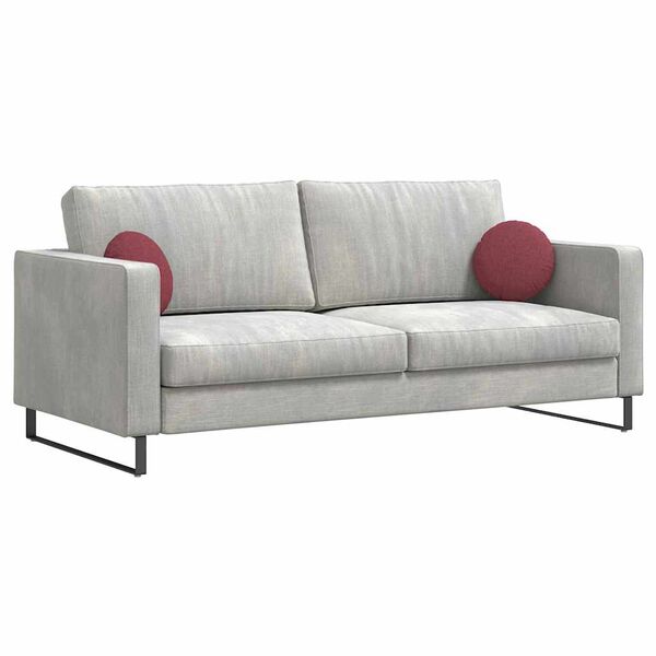 vidaXL Cuscini per Seduta 2 pcs Rosso Vino Ø30 x 13 cm Tessuto