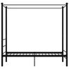 vidaXL Letto a Baldacchino Nero in Metallo 100x200 cm