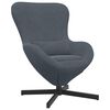 vidaXL Poltrona uovo Grigio scuro 63 x 73 x 90 cm Velluto