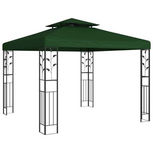 vidaXL Gazebo 3 x 3 x 2,68 m Verde Poliestere e Acciaio