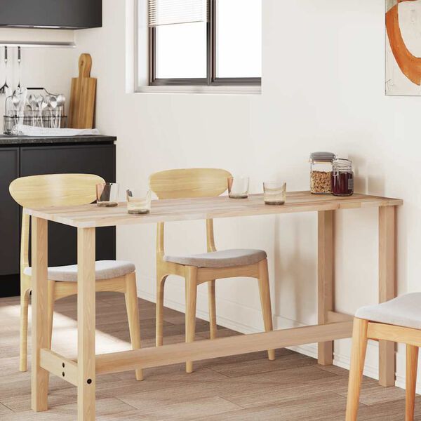 vidaXL Piano Tavolo Rettangolare 140x60x2cm Legno Massello di Acacia