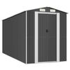 vidaXL Capanno da Giardino Antracite 192x440x223 cm in Acciaio Zincato