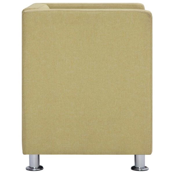 vidaXL Poltrona a Cubo Verde in Tessuto