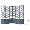 vidaXL Vaso da giardino 5 pcs Grigio Chiaro 120 x 120 x 142 cm