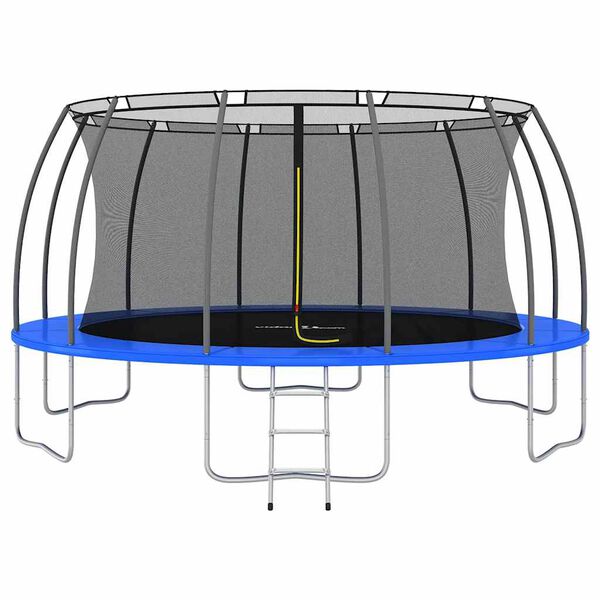 vidaXL Set Trampolino Rotondo 488x90 cm 150 kg