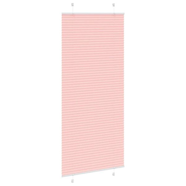 vidaXL Tenda Plissettata Rosa 90x200 cm Larghezza Tessuto 89,4 cm