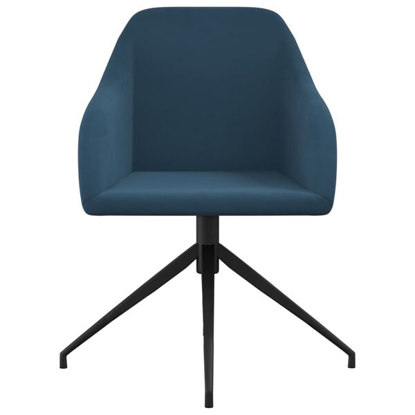 vidaXL Sedie da Pranzo 6 pz Blu in Velluto