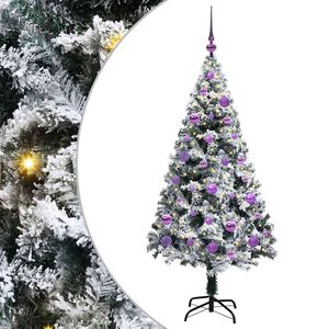 vidaXL Albero di Natale artificiale con 150 LED Bianco 150 cm