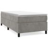 vidaXL Struttura Letto a Rete a Molle Grigio Chiaro 90x200 cm Velluto
