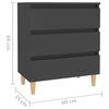 vidaXL Credenza Grigia 60x35x69 cm in Legno Multistrato