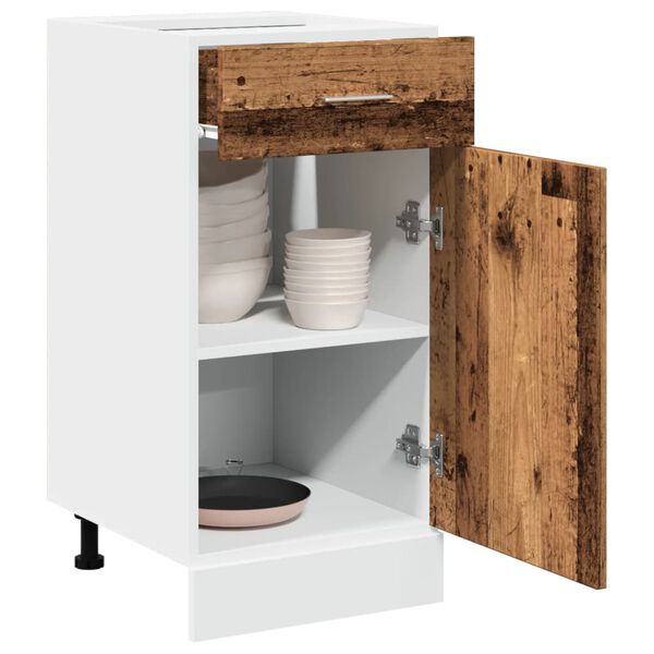 vidaXL Mobile con Cassetto &ldquo;Lyon&rdquo; Legno Antico 40x46x81,5cm