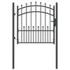 vidaXL Cancello della recinzione con punte EMMEN 104 x 97 cm