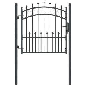vidaXL Cancello della recinzione con punte EMMEN 104 x 97 cm