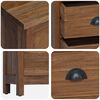 vidaXL Cassettiera Marrone 45 x 35 x 110 cm Legno di teak solido