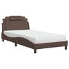 vidaXL Letto Viana con Materasso Marrone 100x200cm in Similpelle