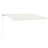 vidaXL Tenda da Sole Retrattile Manuale 450x350 cm Crema