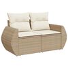 vidaXL Set Divano da Giardino 8 pz con Cuscini Beige in Polyrattan