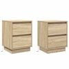 vidaXL Armadio da Notte 2 pz Rovere Sonoma 39 x 34,5 x 50 cm