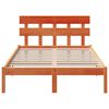 vidaXL Struttura del letto Marrone 135 x 190 cm Legno massello di pino