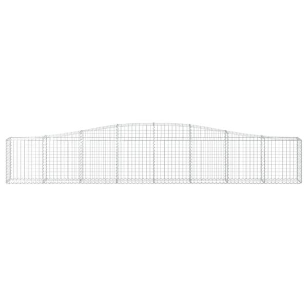 vidaXL Cesti Gabbioni ad Arco 20 pz 400x30x60/80 cm Ferro Zincato