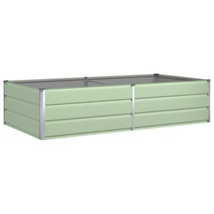 vidaXL Fioriera Verde Pastello 195 x 100 x 45 cm Acciaio zincato