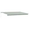 vidaXL Tenda retrattile Verde e Bianco 500 &times; 300 cm Tela e Alluminio