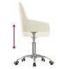 vidaXL Sedia Girevole da Ufficio Crema in Tessuto
