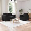 vidaXL Divano 2 pcs Nero 139 x 78 x 80 cm Tessuto