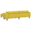 vidaXL Divano con cuscino 3 pcs Giallo Velluto