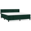 vidaXL Giroletto a Molle con Materasso Verde Scuro 180x200 cm Velluto