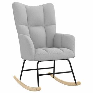 vidaXL Sedia a Dondolo Grigio Nuvola in Tessuto