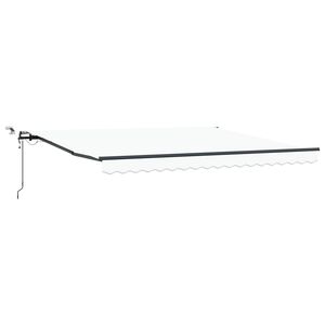 vidaXL Tenda retrattile Bianco 400 &times; 350 cm Poliestere