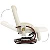 vidaXL Poltrona Massaggio Reclinabile Bianco Crema in Similpelle