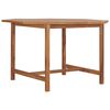 vidaXL Tavolo Pranzo da Giardino &Oslash;110x110x75 cm Legno Massello di Teak