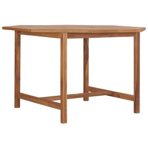 vidaXL Tavolo Pranzo da Giardino &Oslash;110x110x75 cm Legno Massello di Teak