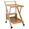 vidaXL Carrello da Cucina con Ruote Marrone Chiaro 65 x 40,5 x 76,5 cm