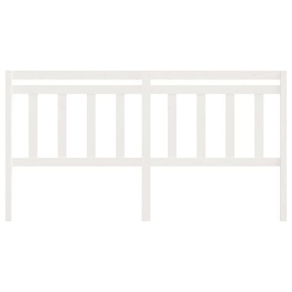vidaXL Testiera per Letto Bianca 206x4x100cm in Legno Massello di Pino