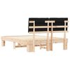 vidaXL Letto con Testiera Rivestita Nero 140 x 190 cm Pino massello