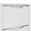 vidaXL Comodini con cassetto 2 pcs Bianco Lucido 30,5 x 30 x 43 cm