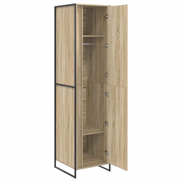 vidaXL Armadio 2 pcs Sonoma 50 x 50 x 200 cm Legno multistrato